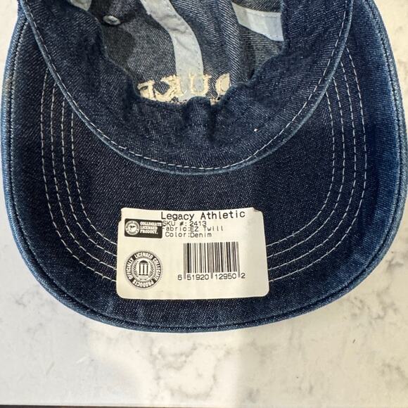 Duke University Blue Devils adjustable denim baseball cap American flag design - Picture 7 of 8